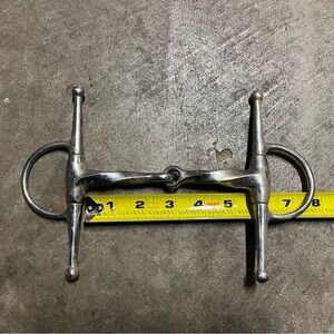 5.5” English full cheek snaffle, slow twist bit